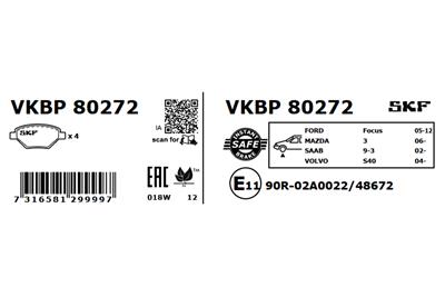 SKF VKBP 80272 EAN: 7316581299997.