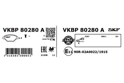 SKF VKBP 80280 A EAN: 7316581300051.