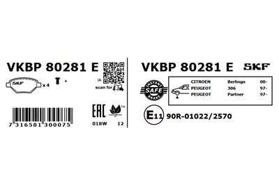 SKF VKBP 80281 E EAN: 7316581300075.