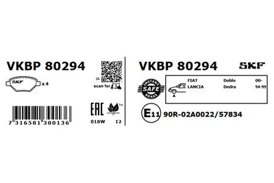 SKF VKBP 80294 EAN: 7316581300136.
