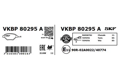 SKF VKBP 80295 A EAN: 7316581300167.