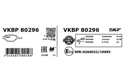 SKF VKBP 80296 EAN: 7316581300198.