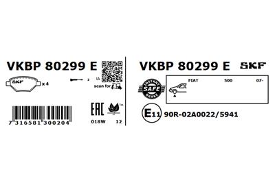 SKF VKBP 80299 E EAN: 7316581300204.