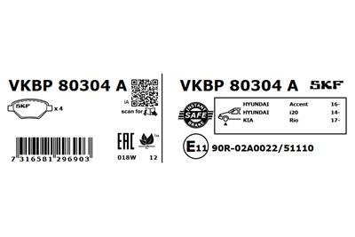 SKF VKBP 80304 A EAN: 7316581296903.