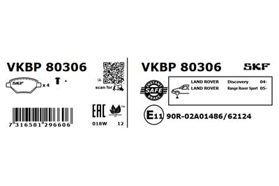 SKF VKBP 80306 EAN: 7316581296606.