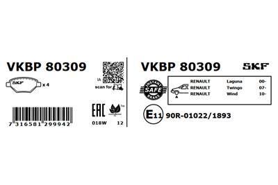 SKF VKBP 80309 EAN: 7316581299942.