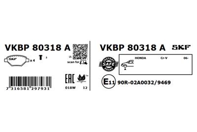 SKF VKBP 80318 A EAN: 7316581297931.
