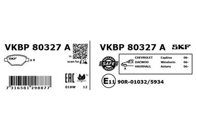 SKF VKBP 80327 A EAN: 7316581298877.