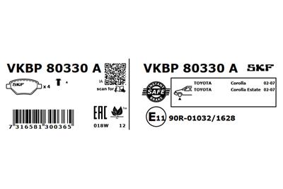 SKF VKBP 80330 A EAN: 7316581300365.