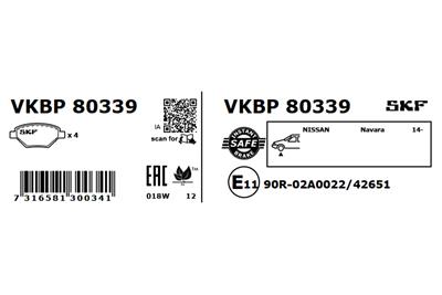 SKF VKBP 80339 EAN: 7316581300341.