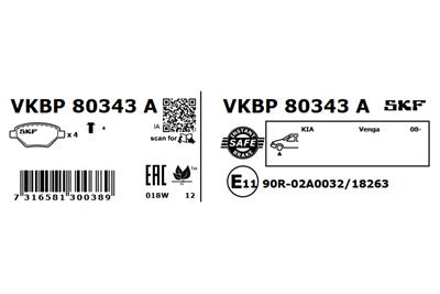 SKF VKBP 80343 A EAN: 7316581300389.