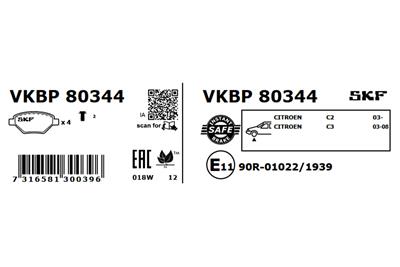 SKF VKBP 80344 EAN: 7316581300396.