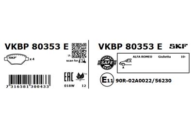 SKF VKBP 80353 E EAN: 7316581300433.