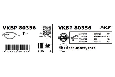SKF VKBP 80356 EAN: 7316581300518.