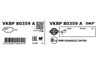 SKF VKBP 80359 A EAN: 7316581299522.