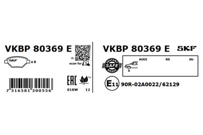 SKF VKBP 80369 E EAN: 7316581300556.