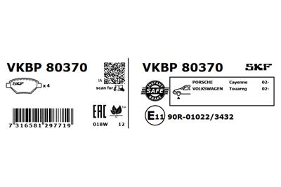 SKF VKBP 80370 EAN: 7316581297719.