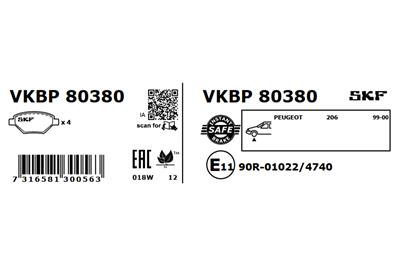 SKF VKBP 80380 EAN: 7316581300563.