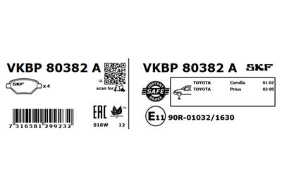 SKF VKBP 80382 A EAN: 7316581299232.