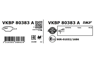 SKF VKBP 80383 A EAN: 7316581300624.