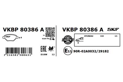 SKF VKBP 80386 A EAN: 7316581300631.