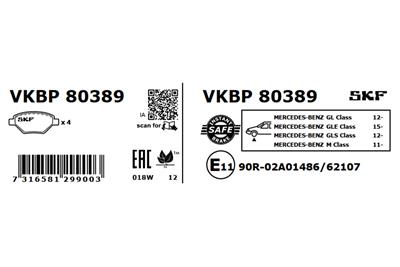 SKF VKBP 80389 EAN: 7316581299003.