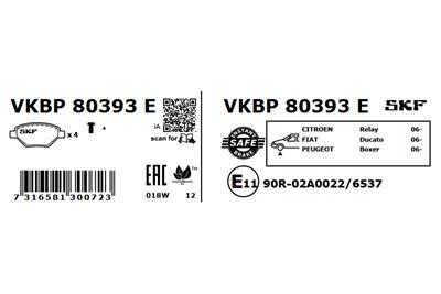 SKF VKBP 80393 E EAN: 7316581300723.