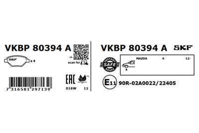 SKF VKBP 80394 A EAN: 7316581297139.