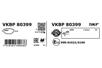 SKF VKBP 80399 EAN: 7316581300686.