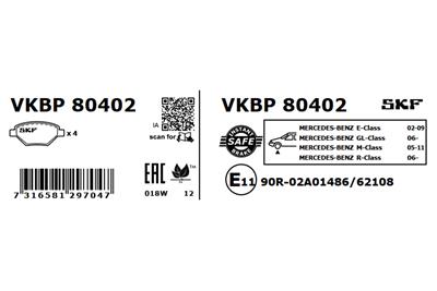 SKF VKBP 80402 EAN: 7316581297047.