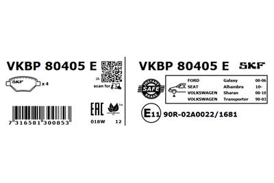 SKF VKBP 80405 E EAN: 7316581300853.