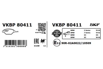 SKF VKBP 80411 EAN: 7316581300808.