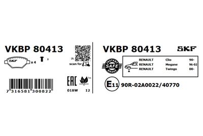 SKF VKBP 80413 EAN: 7316581300822.