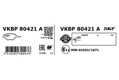 SKF VKBP 80421 A EAN: 7316581300976.