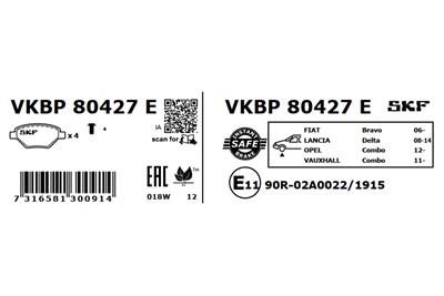 SKF VKBP 80427 E EAN: 7316581300914.