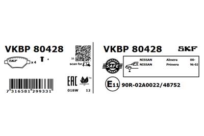 SKF VKBP 80428 EAN: 7316581299331.