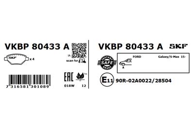 SKF VKBP 80433 A EAN: 7316581301089.