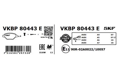 SKF VKBP 80443 E EAN: 7316581297320.