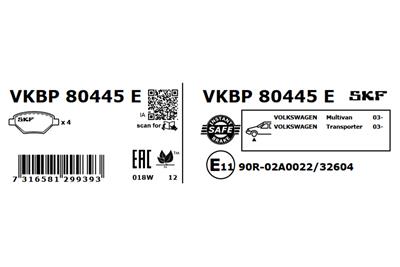SKF VKBP 80445 E EAN: 7316581299393.