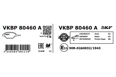 SKF VKBP 80460 A EAN: 7316581301119.