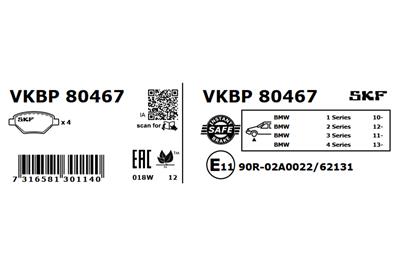 SKF VKBP 80467 EAN: 7316581301140.