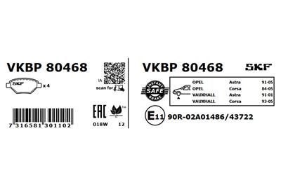 SKF VKBP 80468 EAN: 7316581301102.