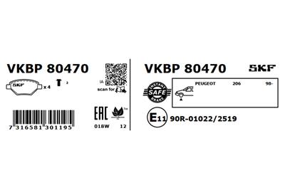 SKF VKBP 80470 EAN: 7316581301195.