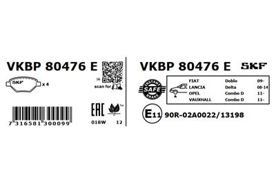 SKF VKBP 80476 E EAN: 7316581300099.