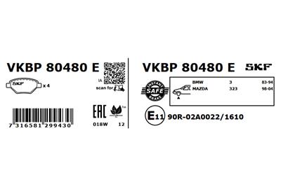 SKF VKBP 80480 E EAN: 7316581299430.