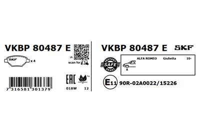 SKF VKBP 80487 E EAN: 7316581301379.