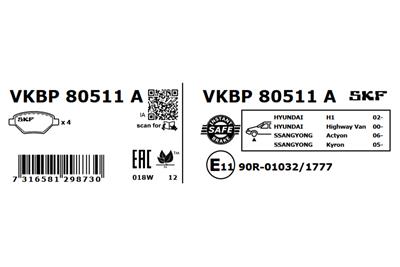 SKF VKBP 80511 A EAN: 7316581298730.