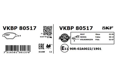 SKF VKBP 80517 EAN: 7316581301270.