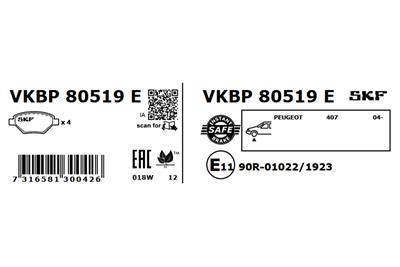 SKF VKBP 80519 E EAN: 7316581300426.