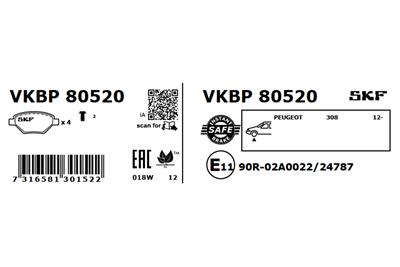 SKF VKBP 80520 EAN: 7316581301522.